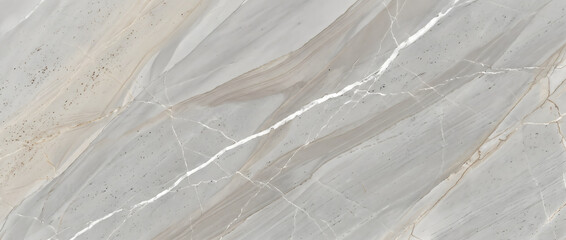 Grey marble texture with a bold white vein and speckled beige surface creates a striking elegant background for luxury design © UmmeFarhatunnesa