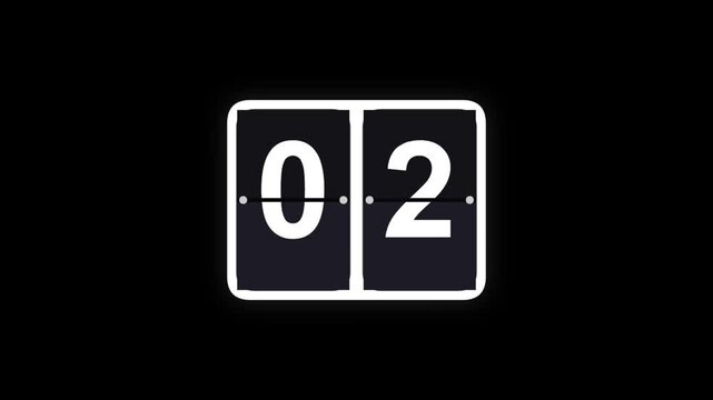 Enlarged cybernetic flip clock with glowing magenta paths on a high contrast dark futuristic backdrop for seamless motion graphics
