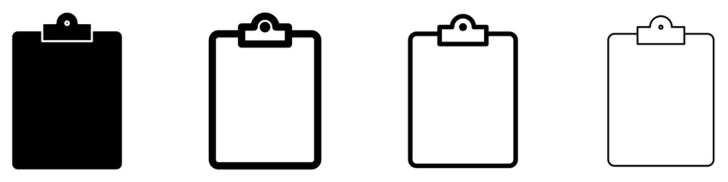 Clipboard flat icon for office and productivity apps