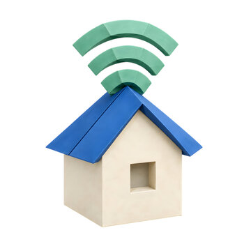 3D Origami House with Wireless Connectivity Arches Transparent PNG