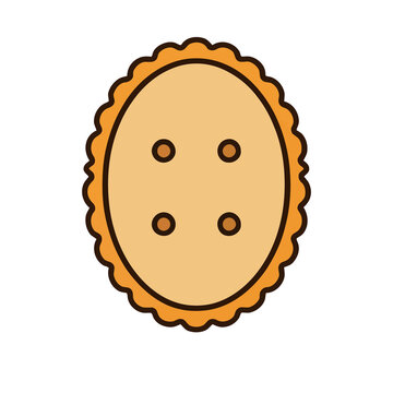 Round cracker with four holes