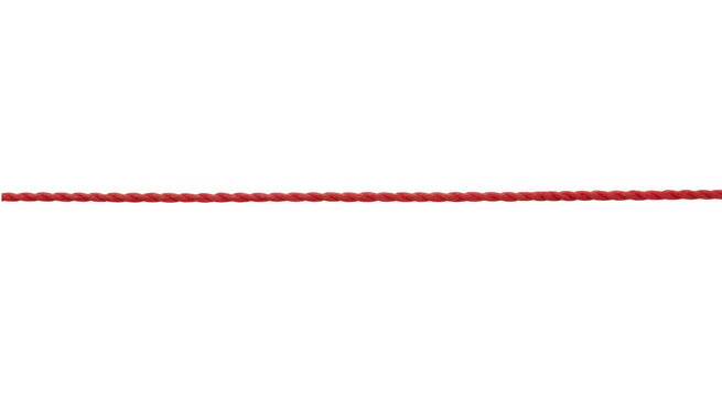 A horizontal red string is isolated on transparent background. This vibrant cord is perfect for graphic design and crafting concepts.