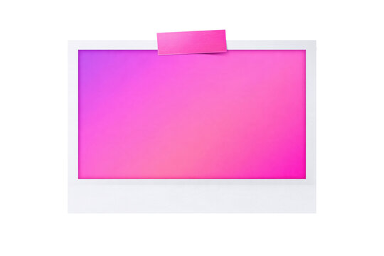 Pink note paper isolated on white background with clipping path for office message display and copy space