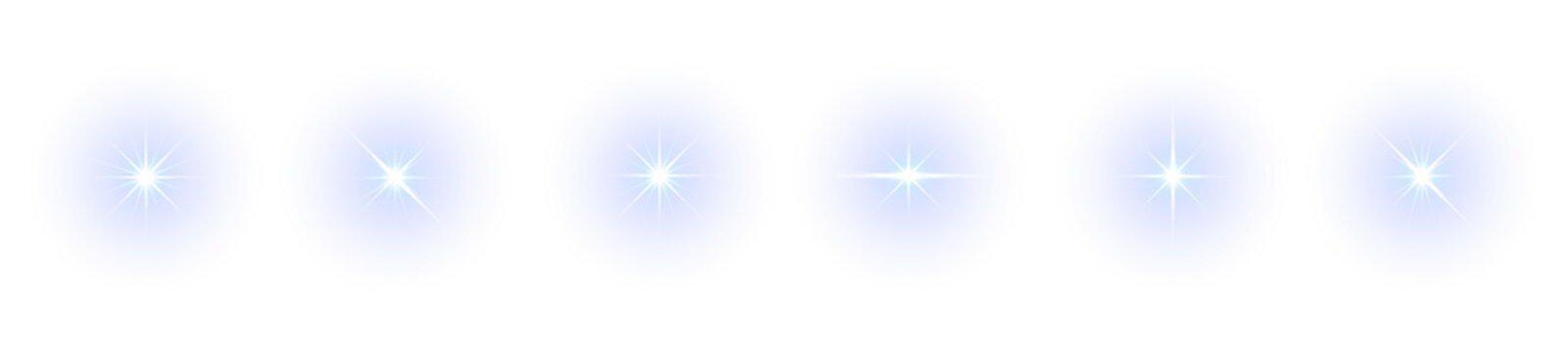 Camera flash flare effects, lens flare, glowing blue flash with radiant beams and soft luminous halo. Bright PNG light overlay isolated on transparent background.