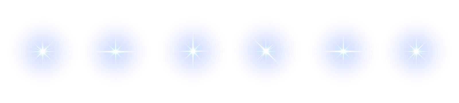 Shimmering blue star flash with long luminous rays and brilliant central shine. Transparent PNG overlay with Camera flash flare effects, lens flare.