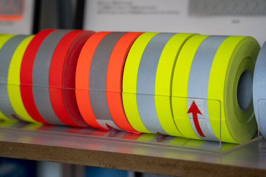 Rolls of safety reflective tapes in various color options