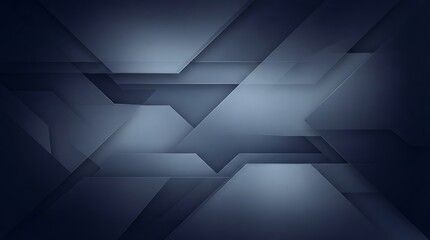 Fototapeta premium Dark blue abstract geometric background with overlapping plates and soft shadows
