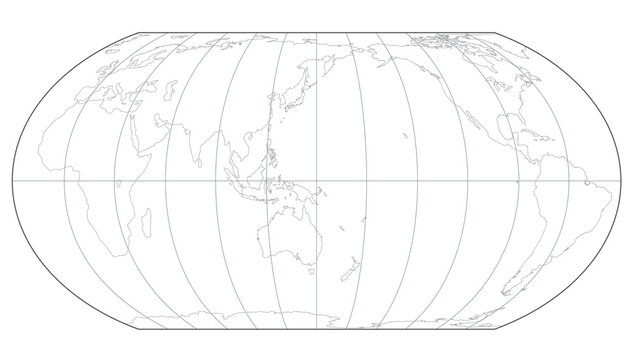 Equal Earth projection blank map/world map