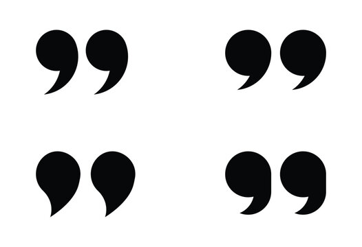 Double quote marks icon. Solid and stroke Style Icons. Quotation mark sign. inverted comma symbol. speech and typography design. Commas quotes speech marks