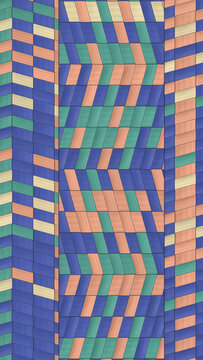 Geometric pattern with chevrons and parallelograms