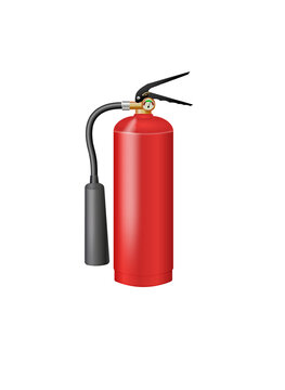 Foam Fire Extinguisher Realistic Emergency Safety Equipment. Safety equipment vector set with fire extinguisher and emergency tools.