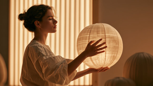 Soft light filters through vertical blinds