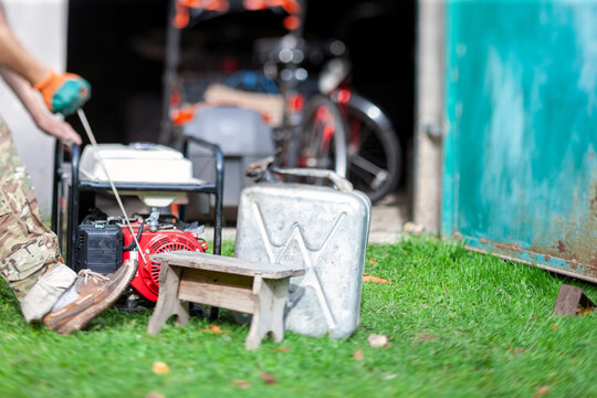 hand pulling recoil starter generator