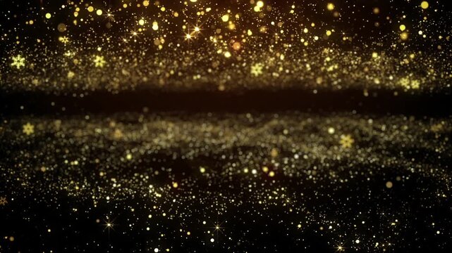 Gold christmas glittering elegant abstract background loopable.