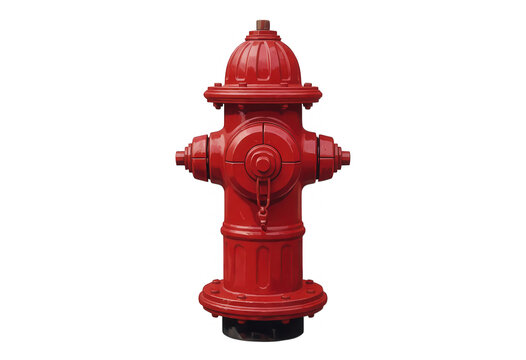 Red Fire Hydrant Isolated Transparent Background