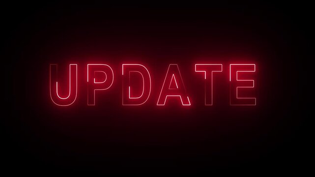 Update text neon animation