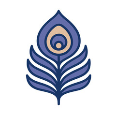 Stylized peacock feather illustration © nunung