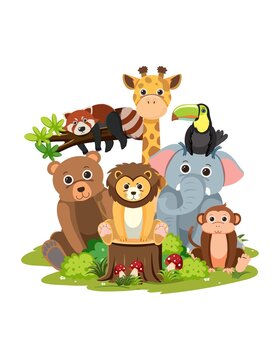 animals in the garden