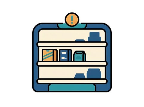 Limited stock icon representing low inventory on retail store shelves