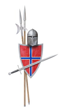 knight's armor isolated on white