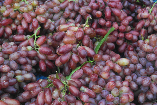 Fresh grapes close up as background	