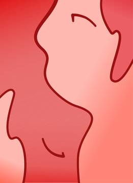 Minimalist Abstract Symetric Line Art of Two Faces in an Intimate Kiss, Symbolizing Love, Connection, and Passion