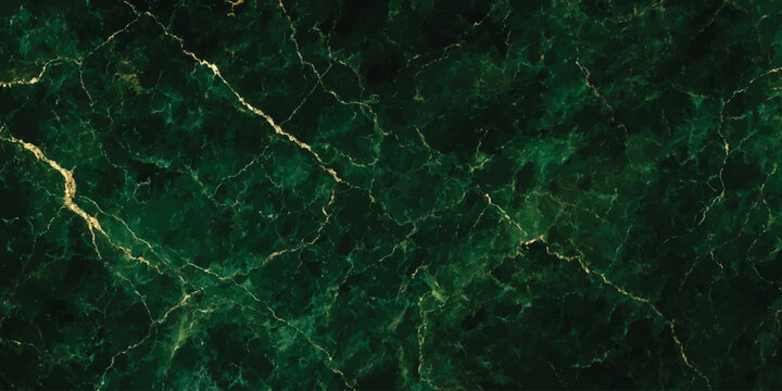 Polished dark green marble surface with intricate gold cracks green stone gold veins marble texture stone background emerald lines luxurious texture natural pattern polished