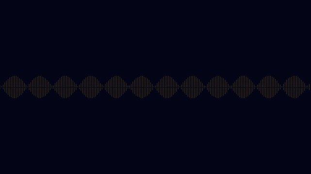 Minimal dark diamond shape digital pulse pattern on black background, audio node sequence