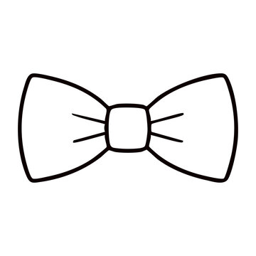 Formal Bow Tie Outline Icon Vector for Gentleman and Celebration Attire