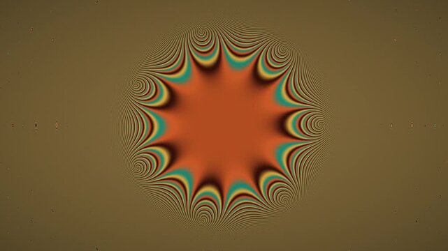 Hepta-Seal Copper Patina, 7-Pole Math Fractal Interference