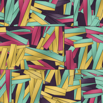 Abstract geometric pattern of colorful rectangles