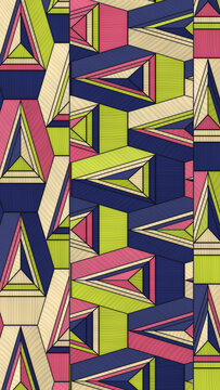 Abstract geometric pattern with triangles and rectangles