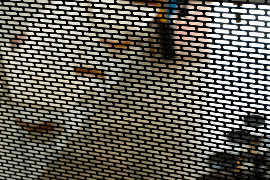 black metal mesh for interior decoration architecture background