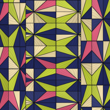 Geometric pattern with triangles and squares