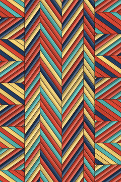 Colorful Chevron Stripe Pattern