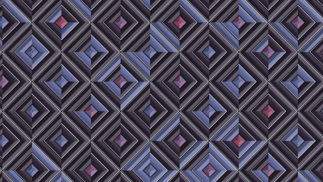 Geometric diamond pattern with layered squares