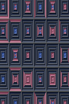 Geometric pattern of nested squares