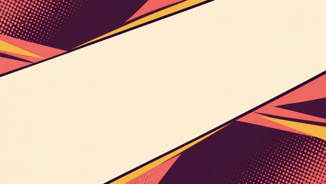 Comic book style speech bubble frame with halftone texture and orange border pop art graphic design bubble shape background
