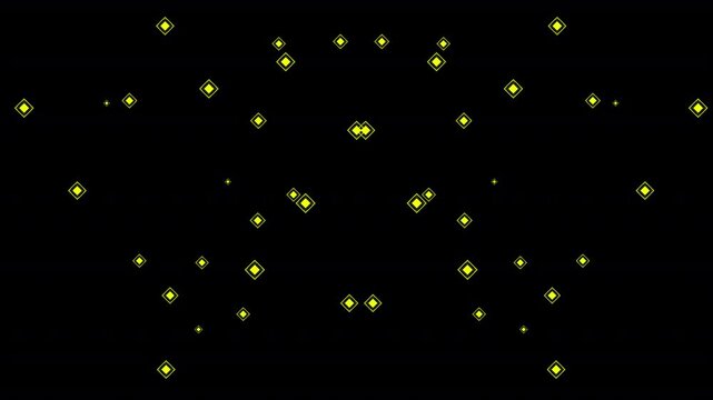 Glowing diamond particles motion graphics dot point futuristic digital animation, perfect for technology backgrounds