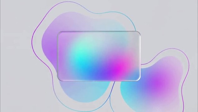 Abstract background with frosted glass effect and colorful fluid shapes for modern design.