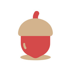 Red and Tan Acorn Icon © ani