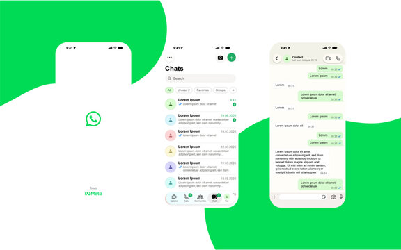 WhatsApp Meta UI Template 2026 Update. WhatsApp logo.