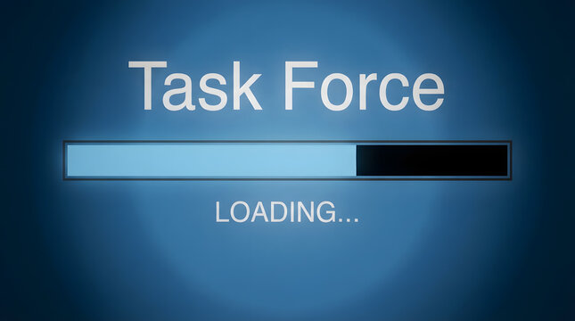 Task force system loading screen with progress bar
