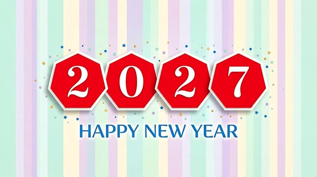 Happy New Year 2027 Celebration Background