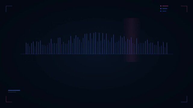 Doppler Spectral Waveform Animation, 80 Line Harmonic Spectrum, Cobalt Magenta Duotone