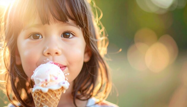 a smiling toddler enjoying a dairy dessert, serving as a visual reference for childhood nutrition, infant sensory milestones, and emotional development studies