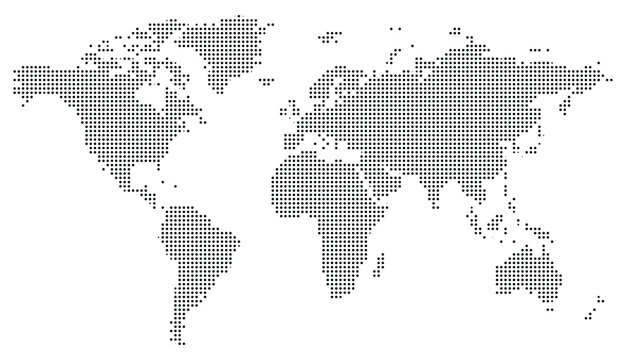 Dotted world map illustration