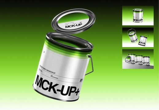 Bucket Paint Can Mockup