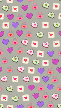 Heart and Lock Pattern