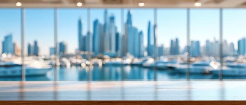 A luxury marina filled with high-end yachts docked against a scenic waterfront backdrop on a clear day, showcasing elegance and leisure in a premium setting.
